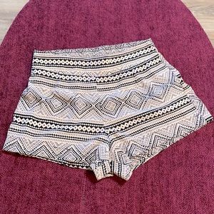 Like new Charlotte Russe light pink/black shorts size medium